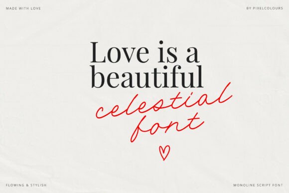Celestial: The Monoline Script That Feels Like a Handwritten Note
