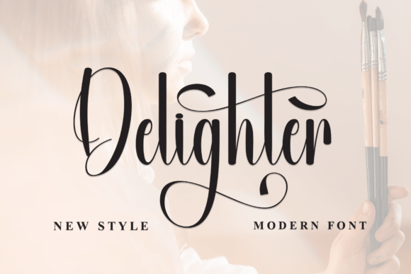Delighter: A Modern Script Font for Creative Projects