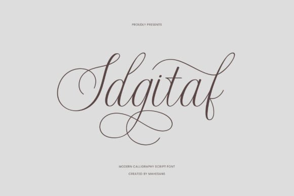 Idgitaf: The Modern Calligraphy Font for Upscale Design