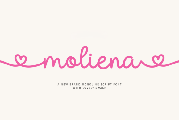 Moliena: The Sweet Script Font with Heart for Your Creative Projects