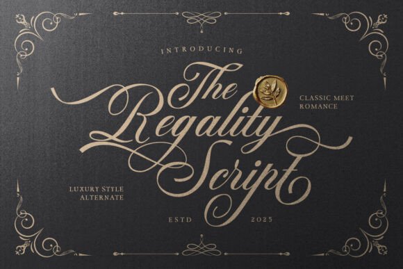 Regality: The Luxury Script Font for Timeless Designs