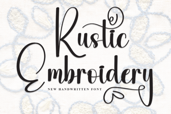 Rustic Embroidery: A Modern Script for Authentic Branding