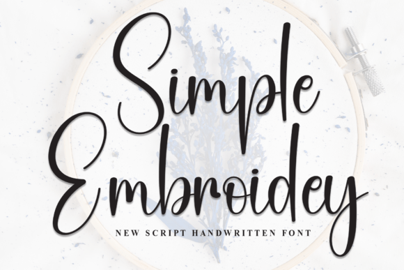 Simple Embroidery: The Cozy Script Font for Personal Design