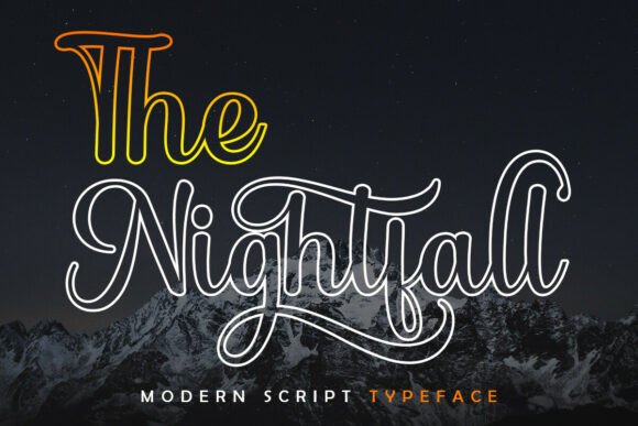 The Nightfall Outline: A Font with Vintage Charm